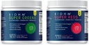 BIOHM Super Reds og Greens Bungle, Superfood pulver med probiotika og digestive enzymer, pakket med antioksidanter og polyfenoler, Allergen gratis, ikke-GMO, Vegan - 30 serveringer hver