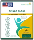 Live To Shine Ginkgo Biloba Patch - 30 Gingko Transdermal Patches - En måneds forsyning for kvinner og menn - USA laget