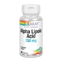 SOLARAY Alpha Lipoic Acid 250 mg - 60 Vegkaps - Sunn antioksidant aktivitet og energistøtte - Ikke-GMO & Vegan