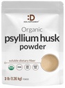 DEAL Forsyning Organic Psyllium Husk pulver, 3lbs (48oz) – Unflavored Plant Basert Oppløselig Diett Fiber – Gut & Digestion helse – Flott for baking og matlaging – ketovennlig, glutenfri, ikke-GMO