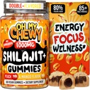 Pure Himalayan Shilajit Gummies - høy styrke Gold Grade Resin - Energi Boost og immun støtte for menn og kvinner med Ashwagandha og Shatavari - 60 Gummy - Peach & Mango