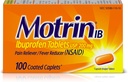Motrin IB smertefri feber reduserer (NSAID) ibuprofen tabletter, 100 teller