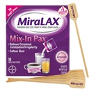 MiraLAX Gentle Pensum Relief Laxativt pulver, Stool Softener med PEG 3350, Ingen Harsh Bivirkninger, Single Dose Mix-In Pax med Blande Stirrers, Reisepakke, 10 Dose