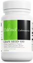 DAVINCI Labs Grape frø-100 - Kosttilskudd til å støtte immunsystemet, vaskulær funksjon og sunn hud* - med 100 mg kornfrøekstrakt per servering - Glutenfri - 60 vegetariske kapsler