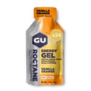 GU Energi Roctane Ultra Endurance Energy Gel, Vegan, Glutenfri, Kosher og Dairy-Free On-The-Go Sports Ernæring for løp, sykling, sykling eller skikjøring, Vanilla Orange (24 pakker)