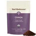 Ekte Mushrooms Chaga Mushroom Powder – Organisk Chaga Ekstrakt fra Fruiting Body – for velvære og energi støtte – Vegan, ikke-GMO, 150 serveringer – Mushroom Supplement til daglig bruk