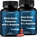 L-Arginine 3000mg Nitric Oxid Supplement for menn og kvinner - ikke-GMO Vegan kapsler med beet rot for sirkulasjon, utholdenhet, energi, utholdenhet, ytelse og treningsstøtte - 90 Caps