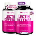GOBIOTIX Lectin Defense - Lectin Blocker Supplement for Leaky Gut med MSM og Digestive Enzymer - Hjelpemidler i intestinal helse for kvinner og menn - Ikke-GMO + Glutenfri - 60 Kapsler (2)