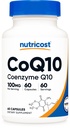 Nutricost CoQ10 100mg, 60 Vegetariske kapsler, 60 Serveringer - Coenzym Q10