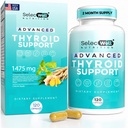 Avansert Thyroid støtte, 2 måneders forsyning – støtter energi, fokus og hormonbalanse – med jodin, selen, Ashwagandha og L-tyrosin (vegetarian, ikke-GMO)