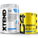 Cellucor Pre Workout & BCAA Bundle, C4 Original Pre Workout pulver, Frozen Bombsicle, 30 Serveringer + XTEND BCAA pulver, Freedom Ice, 30 Serveringer