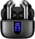 TAGRY Bluetooth Hodetelefoner True trådløse ørepropper 60H Playback LED Power Display øretelefoner med trådløs lade saken IPX5 Vanntett i øret øreknopper med mikrofon for TV Smart Phone Laptop Computer Sport