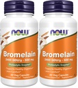 NU Kosttilskudd, Bromelain (Naturlig proteolytisk enzym) 2.400 GDU/g - 500 mg, Naturlig proteolytisk enzym*, 60 Veg Kapsler (Pack of 2)