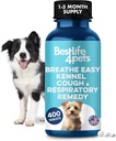 Breath Easy Natural Cough Relief for hund - Gentle Senior Dog Respiration, Congestion og Sneezing Relief Plus Trachea og Airway Support for brachycephalic Hunder sikrer rolige spaserturer og hvilelig søvn
