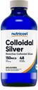 Nutricost Colloidal Silver 8oz - Cobalt Blå Glassflasker, Bio-Active Colloidal Silver