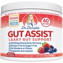 Doctor Danielle Gut Assist - Leaky Gut Repair Supplement pulver - Glutamine, Arabinogalactan, Licorie Root - støtter IBS, Heartburn, Bloating, Gass, SIMO fra, Berry Flavor