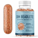 DIM Supplement 200 mg for hormonbalanse | Forsinket mikrobeadlets | Østrogen Balance for kvinner og menn, Hormonal Acne Supplements, Menopause og antioksidant støtte | Vegan, soya gratis | 60 Ct.