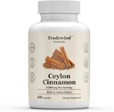 Ceylon Cinnamon 1200mg - ren ceylon kanel - vegansk - ikke-GMO - støtte hjerte og kognitiv helse - rik på antioksidanter - 60 grønnsaker kapsler - laget i USA