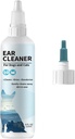 Hund og katt ørerenser - Gentle Otic løsning for hunder og katter - Kjæledyr ørevask for Wax, Debras & Odor - kløe relief, ikke-irriterende formel - 4 oz