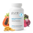 Ren Therapro Rx-metylert B-kompleks vitaminer laget i USA, 4 måneders forsyning | Metyl B Complete Quatrefolic 5-MTHF Folat, B12 Methylcobalamin, TMG Trimetylglycin, Metylfolat | Pharm Grade