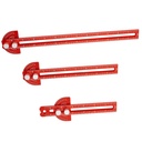 Trearbeidsleder, TOURACE 3Pcs Precision Pocket Hersker Metal Slide Rule Trearbeidsverktøy T Square Metrisk / tomme Bærbare herskere med Protractor vinkel Finder(6/8/12 tommer)