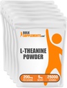 BulkSupplements.com L-Theanine Powder - L-Theanine Supplement, L-Theanine 200 mg - Amino Amino Supplement, ren og glutenfri, 200 mg per servering, 5kg (11 lbs) (pakke av 5)