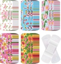 120 stk stoff kleslig fleksible bandasjer bulk sortert figurer og mønster små fargerike pene stoff bandasjer med ikke Stick Pad 3 x 1 tommer for kutt sår scrapes kvinner(Floral)