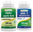 Best Naturals Alpha Lipoic Acid 600 mg & vitamin K2 (MK7) med D3