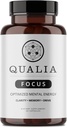 Qualia Focus Brain Booster Supplement | En kraftig nootropisk designet for å levere ubegrenset mental energi, varsling, konsentrasjon og minne | med Ginkgo Biloba, L-Theanine Plus | 1 måneds forsyning