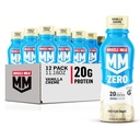 Muskelmelk Zero Protein Shake, Vanilla Crème, 20g Protein, Zero Sukker, 100 kalorier, kalsium, vitaminer A, C & D, 4g Fiber, Energiizing Snack, Treningsgjenvinning, Emballasje May Vary 11.16 Fl Oz (pakke på 12)