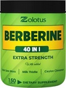 Zolotus Berberine Supplement 40 i 1, med sjømoss, kanel, melketittle, Apple Cider Vinegar, Quercetin for digestion, immunsystem og hjerte helse