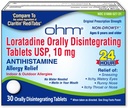 Ohm Loratadin 10 mg Allergi medisin - Ikke Drowsy hele dagen Allergi relief, 24 timers antihistamin, oralt desintegrere tabletter, effektiv relief, for alder 6 og opp - 30 teller