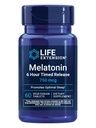 Livsforlengelse Melatonin 6 timers time timed release, 750 mcg, utvidet emballasjeformel for Gentle Sleep Support, sunn circadian rhythms, cellulært forsvar, glutenfri, ikke-GMO, vegetarisk, 60 tabletter