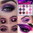 BINGBRUSH 12 farger glidende lilla rosa billige øyeskygge makeup palett,Bright høy griset metallisk Shimmer Rainbow fargerik presset øyenskygge øye makeup sett for jenter
