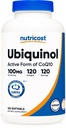 Nutricost Ubiquinol Softgels (120 Softgels | 100 mg Per Serving) - Superior Absorpsjon Antioksidant | Aktiv form av CoQ10 - Glutenfri, ikke-GMO