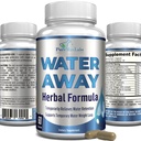 Vann Away Gentle Herbal Diuretic - Natural Diuretic Vannpiller - Relieve Bloating, Redusere overflødig vannvekt med Dandelion Leaf, Grønn Te, Detox Cleanse & Urinal helse. Ikke-GMO, 60 kapsler
