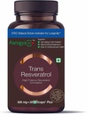 Pure Trans Resveratrol 500 mg med Bio Perine Anti Aging Hudpleie Antioksidant Supplement for hjertehelse og daglig immunforsvar 30 Veg Kapsler for superior absorpsjon