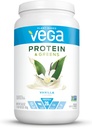 Vega Protein og Grønn Vanilla (25 Serveringer, 26,8 Ounce) - Vegan Plante Basert Protein Powder Shake, Glutenfri, Non Dairy, Non Soy, Non GMO