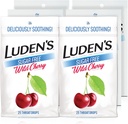 Ludens sukkerfri Wild Cherry Throat dråper, Sore Throat Relief, 25 greve (6 pakke)