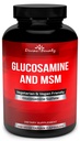 Divine Bounty Glukosamin Sulfate Supplement (2000 mg per servering) med MSM - 240 små vegetariske kapsler - Ingen skallfisk eller skadelig tilsetningsmidler