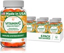 Lunakai Vitamin C Gummier for voksne og barn - Økologisk VIT C Vegansk Chewable Gummy Vitaminer - 250 mg Voksen, Barn, Toddler Chews - 6 Pack