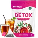LULUTOX Detox Tea - Slimming Te med Dandelion og Ginseng å støtte mål for Detox Cleanse, Flat Belly, Bloating, sunn vekt og digestiv helse - kvinner og menn - Peach Flavor (28 serveringer)