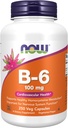 NU Mattilskudd, Vitamin B-6 (Pyridoxin HCl) 100 mg, Cardiovaskulær helse, 250 Veg Kapsler