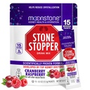 Moonstone Stone Stopper Drink Blande, Cranberry Raspberry, Nyre stein Forebygging, Kalsium oksalat Beskytter, utviklet av urologer å forbedre hydrasjon og støtte Nyre Helse, 15 dagers forsyning