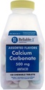 Kalsium 500 mg Generisk for Rummer Assortert Frukt Flavored Chewable Tabletter Regelmessig styrke Antsyre for syreødeleggelse, Heartburn, Sour Mage 150 Chewable Tabletter per flaske pakke med 4