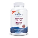 Nordic Naturals vitamin D3 + K2 Gummies, Pomegranat - 120 Gummies - 1000 IU Vitamin D3 + 45mg K2- god smak - Beinhelse, fremmer sunn muskelfunksjon - Ikke-GMO - 120 Services