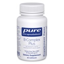 Ren innkapslinger B-Complex Plus - B vitaminer Supplement for å støtte nevrologisk helse, kariovaskulær helse, energinivå og nervesystem støtte* - med vitamin B12 og mer - 60 kapsler