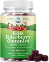 Natures Craft Sambucus Elderberry Gummies for barn Helse - Delicious Black Elderberry Gummies med sink og vitamin C for barn immun støtte - Gelatin og glutenfri ikke-GMO immunitet støtte 90
