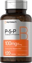 Horbäach P5P Aktivert vitamin B6 100 mg | 120 tabletter | Vegetarisk kosttilskudd, ikke-GMO, Glutenfri | Pyridoxal 5 Fosfat | Coenzym B6
