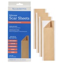 NUVADERMIS Silicone Scar Sheets - Ekstra lange ar ark for C-avsnitt, Tummy Tuck, Keloid og kirurgiske arr - Reusable Medical Grade Silicone Scar Sheets - Pakke med 4 - Light Tone
